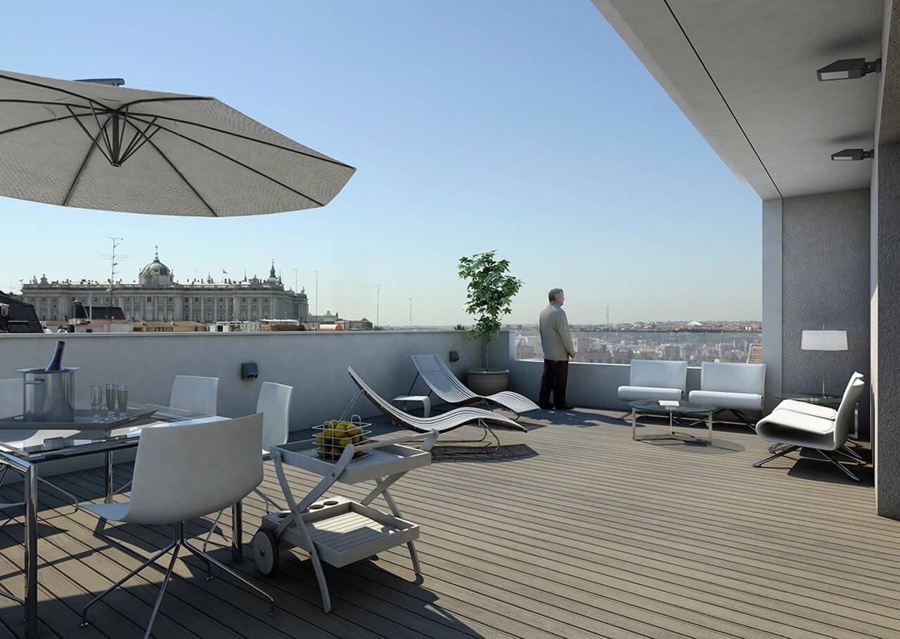 Terrace design in Madrid